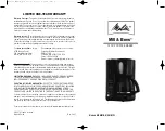 Melitta MEMB1W Mill & Brew User Manual preview