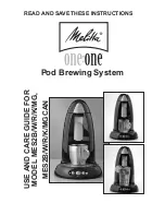 Melitta One:One MES2B Use And Care Manual preview