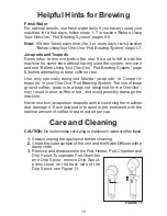 Preview for 12 page of Melitta One:One MES2B Use And Care Manual