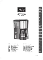 Preview for 1 page of Melitta OPTIMA Timer Operating Instructions Manual