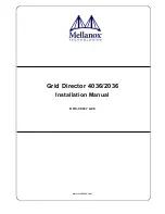 Preview for 1 page of Mellanox Technologies Grid Director 2036 Installation Manual