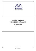 Preview for 1 page of Mellanox Technologies sRB-20210G User Manual