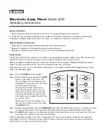 Melnor Electronic Aqua Timer 3020 Operating Instructions предпросмотр