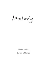 Предварительный просмотр 1 страницы Melody DPM80 Owner'S Manual