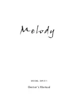 Предварительный просмотр 1 страницы Melody MP211 Owner'S Manual