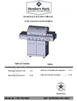 Member's Mark 720-0882D Assembly & Instruction Manual preview