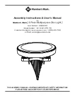 Member's Mark 980296395 Assembly Instruction And Manual предпросмотр