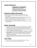 Preview for 3 page of Member's Mark 980305021 Assembly Instructions & User Manual