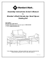 Предварительный просмотр 1 страницы Member's Mark Cahaba FRM10461ST Assembly Instructions & User Manual