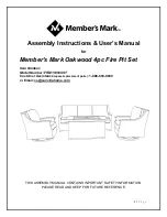 Предварительный просмотр 1 страницы Member's Mark FRM10390SST Assembly Instructions & User Manual