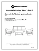 Preview for 1 page of Member's Mark FZA10174ST Assembly Instructions & User Manual