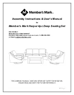 Member's Mark Harper FRM10388SST Assembly Instructions & User Manual предпросмотр