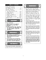 Preview for 2 page of Member's Mark MG3208SLP Operator'S Manual