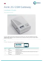 Предварительный просмотр 1 страницы Memco Avire 2G GSM Installation Manual