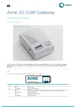 Предварительный просмотр 37 страницы Memco Avire 2G GSM Installation Manual