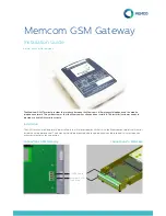 Memco Memcom GSM 452 850 Installation Manual предпросмотр