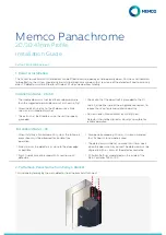 Memco Panachrome+ Installation Manual предпросмотр