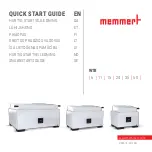 Предварительный просмотр 1 страницы Memmert WTB 11 Quick Start Manual