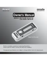 Memoq EVR-710 Owner'S Manual preview