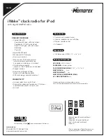 Preview for 2 page of Memorex iWake Mi4004 Specifications