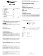 Предварительный просмотр 1 страницы Memorex MB1055 User Manual