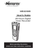 Preview for 1 page of Memorex MB2059B - Digital Voice Recorder User Manual