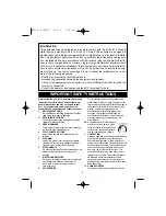 Предварительный просмотр 2 страницы Memorex MC-2851 Operating Instructions Manual