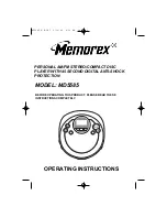 Предварительный просмотр 1 страницы Memorex MD5585 Operating Instructions Manual