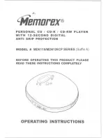 Предварительный просмотр 1 страницы Memorex MD6115 Series Operating Instructions Manual