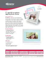 Memorex MDF0712-C - Digital Photo Frame Product Features preview