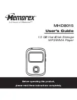 Preview for 1 page of Memorex MHD8015 User Manual