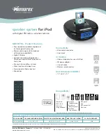 Preview for 1 page of Memorex MI2001FM Specification Sheet