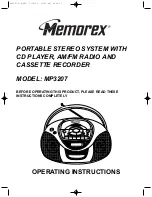 Memorex MP3207 Operating Instructions Manual preview