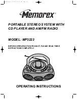 Предварительный просмотр 1 страницы Memorex MP3223 Operating Instructions Manual