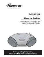 Предварительный просмотр 1 страницы Memorex MP3228 User Manual