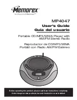 Memorex MP4047 User Manual предпросмотр