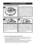 Preview for 13 page of Memorex MPD8860 - CD / MP3 Player User Manual