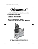 Предварительный просмотр 1 страницы Memorex MPH2430 Operating Instructions Manual