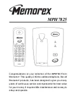 Предварительный просмотр 1 страницы Memorex MPH7825 Product Manual