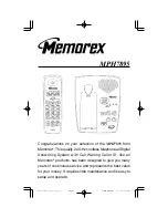 Preview for 1 page of Memorex MPH7895 Product Manual