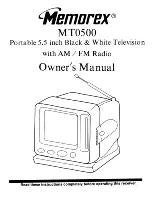 Preview for 1 page of Memorex MT0500 Owner'S Manual