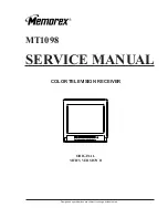 Preview for 1 page of Memorex MT1098 Service Manual