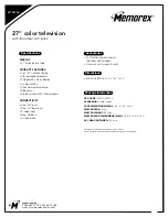 Preview for 2 page of Memorex MT2274A Specifications