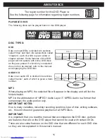 Preview for 16 page of Memorex MVDP1085 - DVD Player - 8.5 User Manual