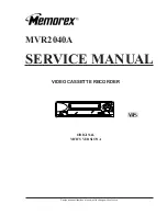 Preview for 1 page of Memorex MVR2040A C Series Service Manual