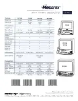 Memorex MVT2090 Specification Sheet preview