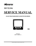 Preview for 1 page of Memorex MVT2194 Service Manual