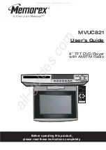 Memorex MVUC821 - DVD LCD TV Kitchen Clock Radio User Manual preview