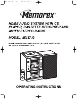 Preview for 1 page of Memorex MX3710 Operating Instructions Manual