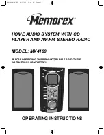 Предварительный просмотр 1 страницы Memorex MX4100 Operating Instructions Manual